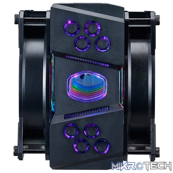 Cooler Master MasterAir MA410M ARGB CPU Air Cooler With Specialized ARGB Lighting Effects And Dual MF120R Fans - Black Colour - Image 4
