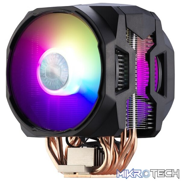 Product Cooler Master MasterAir MA610P ARGB CPU Air Cooler With 6X Copper Heatpipes And Twin 120mm ARGB Sickleflow Fans And Mini Controller - Black Colour - Image 1