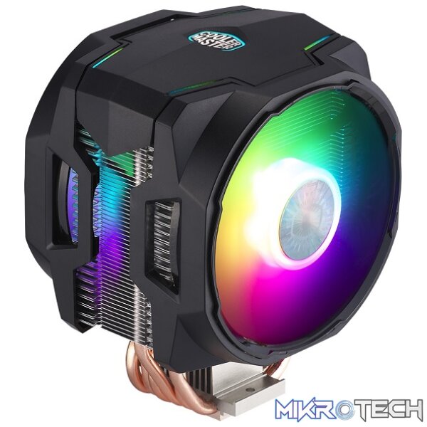 Cooler Master MasterAir MA610P ARGB CPU Air Cooler With 6X Copper Heatpipes And Twin 120mm ARGB Sickleflow Fans And Mini Controller - Black Colour - Image 2