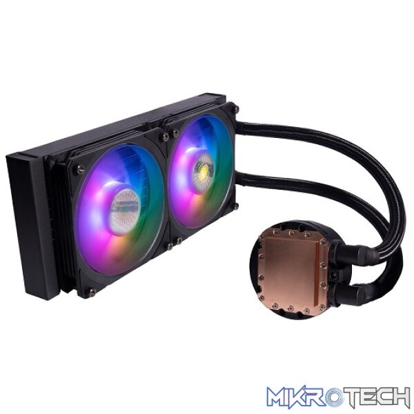 Cooler Master MasterLiquid PL240 Flux CPU Liquid Cooling With 240mm Low-Profile Radiator and Dual Loop ARGB Pump - Black Colour - Image 4
