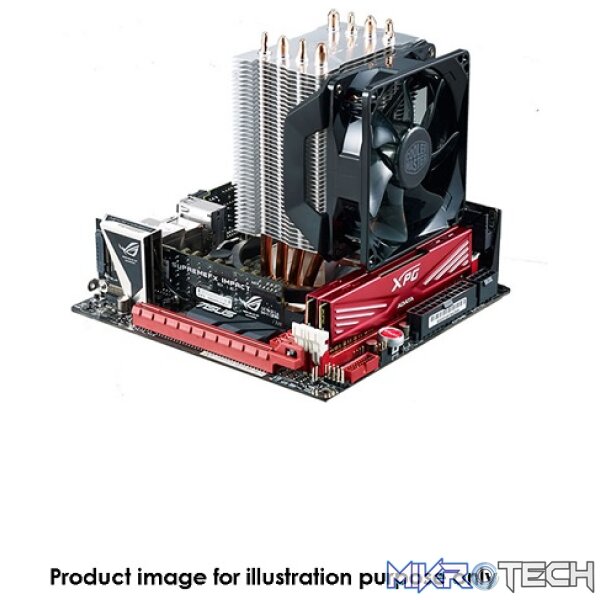 Cooler Master Hyper 411R CPU Air Cooler With 92mm PWM White LED Fan And 4X Heatpipes And Special Fin Design Optimizes AirFlow - Black Colour - Image 2