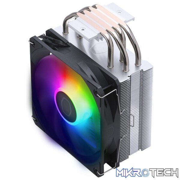 Cooler Master Hyper 212 Spectrum V3 ARGB CPU Air Cooler With 4X Silver Nickel Plated Heat Pipes And 1X 120mm Rifle Bearing PWM Fan - Black Colour - Image 2