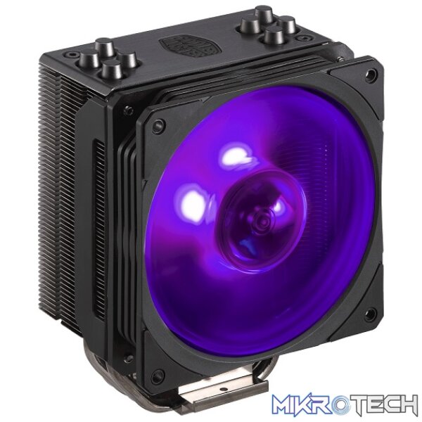 Cooler Master Hyper 212 R2 RGB Black Edition CPU Air Cooler With 4X Direct Contact Jet-Black Nickel Plated Heat Pipes And 1X 120mm SF120R PWM RGB Fan - Black Colour - Image 3