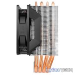 Cooler Master Hyper 410R CPU Air Cooler With 4X Direct Contact Heatpipes, 92mm PWM Red LED Fan And Outstanding Performance For SFF Cases - Black Colour - Image 2