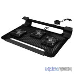 Cooler Master NotePal U3 Plus 19" Notebook Cooler With Three Adjustable Fans And Two Built-on Loops For Clean Cable Management - Black Colour - Image 4