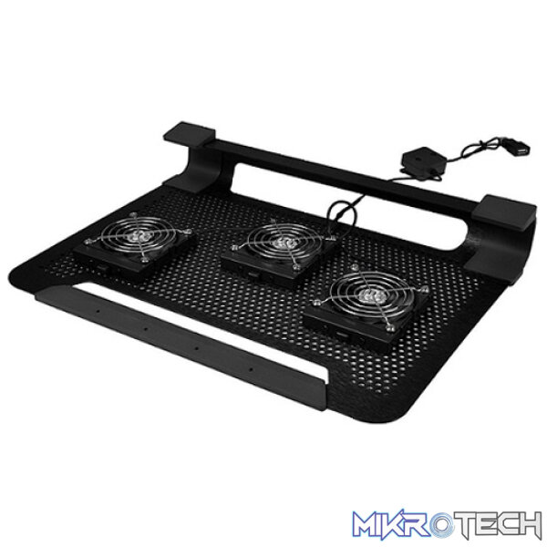 Cooler Master NotePal U3 Plus 19" Notebook Cooler With Three Adjustable Fans And Two Built-on Loops For Clean Cable Management - Black Colour - Image 4