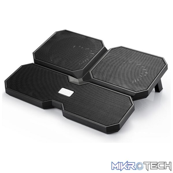 DeepCool Multi-Core X6 15.6" Notebook Cooler Butterfly Design with 4X Built-in Fans - Black Colour - Image 2