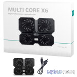 DeepCool Multi-Core X6 15.6" Notebook Cooler Butterfly Design with 4X Built-in Fans - Black Colour - Image 5
