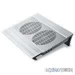 DeepCool N8 17" Notebook Cooler With Pure Aluminum Panel and Dual 140mm Fans - Silver Colour