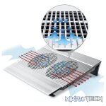 DeepCool N8 17" Notebook Cooler With Pure Aluminum Panel and Dual 140mm Fans - Silver Colour - Image 3