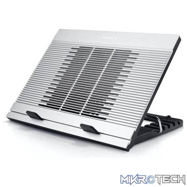 Product DeepCool N9 17" Full Aluminium Notebook Cooler With 180mm Cooling Fan and Adjustable in Different Angles For Ergonomics Comfort - Aluminium Sliver Colour - Image 1