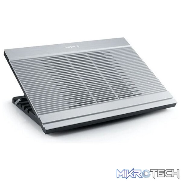 DeepCool N9 17" Full Aluminium Notebook Cooler With 180mm Cooling Fan and Adjustable in Different Angles For Ergonomics Comfort - Aluminium Sliver Colour - Image 2