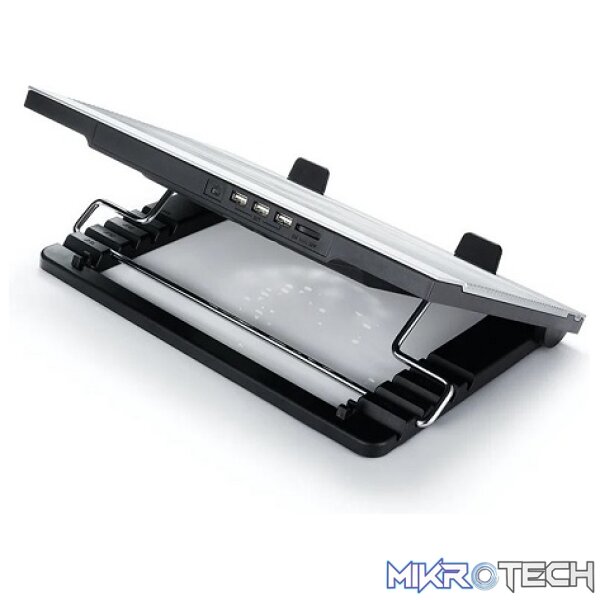 DeepCool N9 17" Full Aluminium Notebook Cooler With 180mm Cooling Fan and Adjustable in Different Angles For Ergonomics Comfort - Aluminium Sliver Colour - Image 4