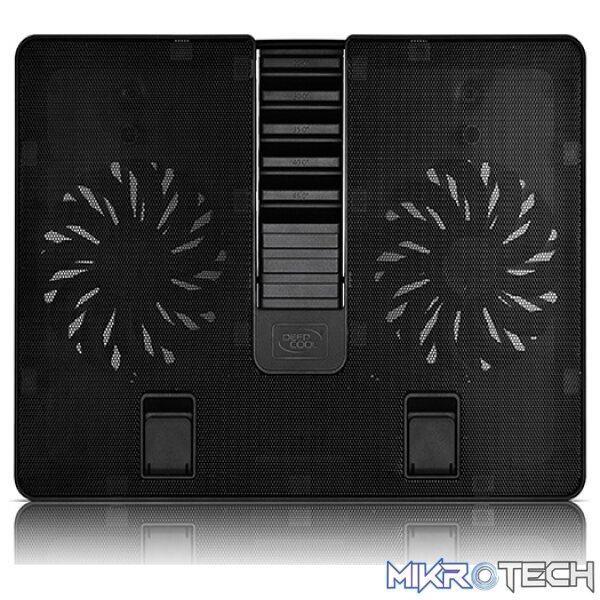 DeepCool U Pal 15.6" Notebook Cooler With 2X 140mm Fans and Cooling Coverage For Hot Zones - Black Colour - Image 2