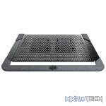 Cooler Master NotePal U2 Plus V2 Notebook Cooler With Two Movable Cooling Fans And Aluminum Material Ans Supports Up To 17" Laptops - Black Colour - Image 2