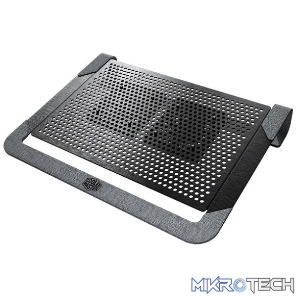 Cooler Master NotePal U2 Plus V2 Notebook Cooler With Two Movable Cooling Fans And Aluminum Material Ans Supports Up To 17" Laptops - Black Colour - Image 3