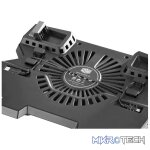 Cooler Master NotePal X3 17" Notebook Cooler With Upgraded 200mm Blue LED Fan And Unique Front Vent Hand Dryer Design, High-Grade Glossy UV Coating And Adjustable Height Settings For Typing / Viewing - Black Colour - Image 2
