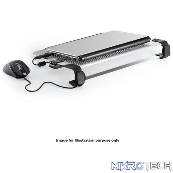 Cooler Master NotePal U3 Plus 19" Notebook Cooler With Three 80mm Adjustable Fans And Offers Optimal Viewing And Typing Angles And Included Safety Belt - Silver Colour - Image 4