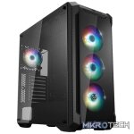 FSP CMT520 Plus ATX Gaming Chassis With 4X 120mm Addressable RGB LED Fans Pre-Installed And Supports Up To 3X 120mm / 140mm Fans - Black Colour