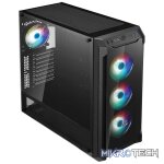 FSP CMT520 Plus ATX Gaming Chassis With 4X 120mm Addressable RGB LED Fans Pre-Installed And Supports Up To 3X 120mm / 140mm Fans - Black Colour - Image 2
