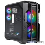 Cooler Master HAF 700 E-ATX Chassis With Dual 200mm Sickleflow ARGB PWM Performance Edition Fans And Tempered Glass Side Panel - Titanium Grey