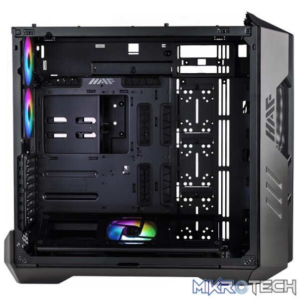 Cooler Master HAF 700 E-ATX Chassis With Dual 200mm Sickleflow ARGB PWM Performance Edition Fans And Tempered Glass Side Panel - Titanium Grey - Image 2