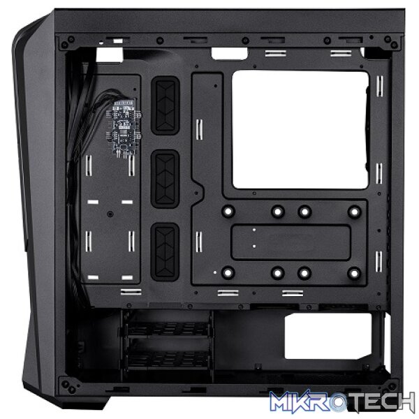 Cooler Master MasterBox MB500 ATX Tower Case With Mesh Geode Front Panel, 2X USB-A V3.2 Gen1, 1X 120MM Pre-Installed SF120 ARGB Fan And Tempered Glass Side Panel - Black Colour - Image 3
