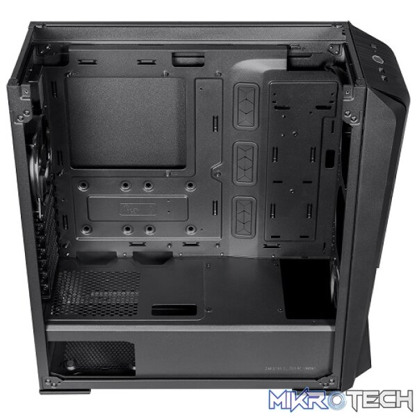 Cooler Master MasterBox MB500 ATX Tower Case With Mesh Geode Front Panel, 2X USB-A V3.2 Gen1, 1X 120MM Pre-Installed SF120 ARGB Fan And Tempered Glass Side Panel - Black Colour - Image 4
