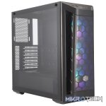 Cooler Master MasterBox MB511D ATX Tower Case With Mesh Geode Front Panel, 2X USB-A V3.2 Gen1, 3X 120MM Pre-Installed ARGB Fan And Tempered Glass Side Panel - Black Colour - Image 4