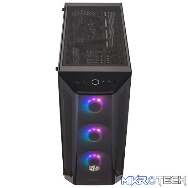 Cooler Master MasterBox MB520 Black ATX Tower Case With DarkMirror Front Panel, 2X USB-A V3.2 Gen1, 3X 120MM Pre-Installed ARGB Fan And Tempered Glass Side Panel - Black Colour - Image 3