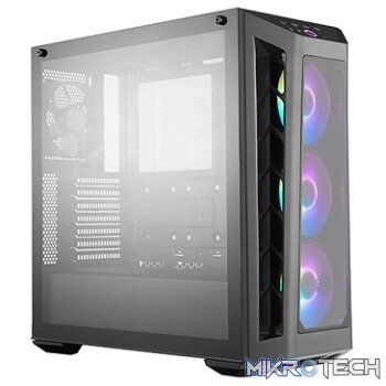 Cooler Master MasterBox MB530P ATX Mid-Tower Case With Tempered Glass Side Panel And Three 120mm ARGB Fans Pre-Installed - Black Colour