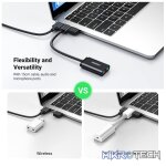 UGreen 30724 USB2.0 A Male To 3.5mm AUX External Sound 15cm Cabled Adapter For 3.5mm Audio And Microphone (TRS) Connections - Black Colour - Image 3