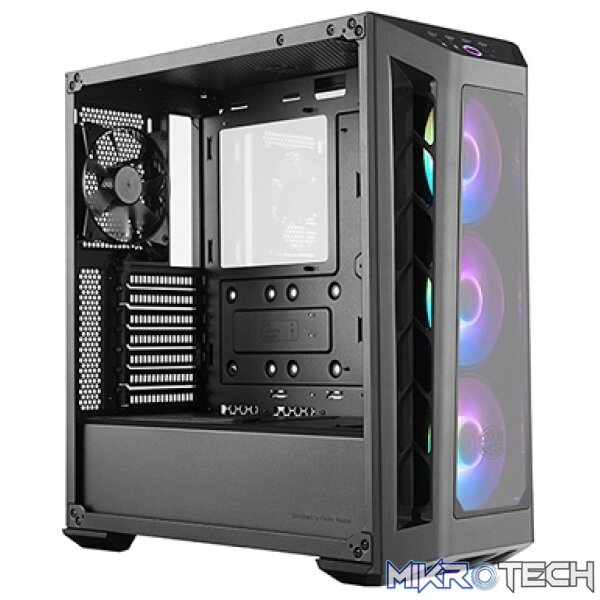 Cooler Master MasterBox MB530P ATX Mid-Tower Case With Tempered Glass Side Panel And Three 120mm ARGB Fans Pre-Installed - Black Colour - Image 4