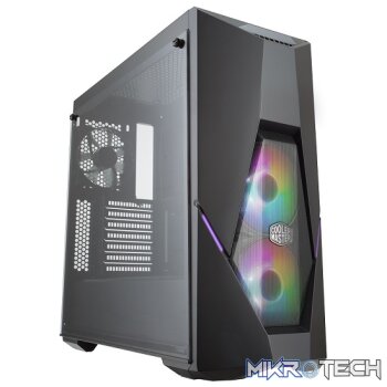 Cooler Master MasterBox K500 ATX Mid-Tower Chassis With FineMesh Front Panel, Tempered Glass Side Panel And Two 120mm ARGB Fans Pre-Installed - Black Colour