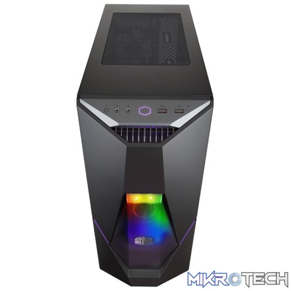 Cooler Master MasterBox K500 ATX Mid-Tower Chassis With FineMesh Front Panel, Tempered Glass Side Panel And Two 120mm ARGB Fans Pre-Installed - Black Colour - Image 3