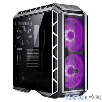 Cooler Master MasterCase H500P Mesh ATX Case With Tempered Glass Side Panel And Dual 200mm RGB Fans Pre-Installed - Black Colour