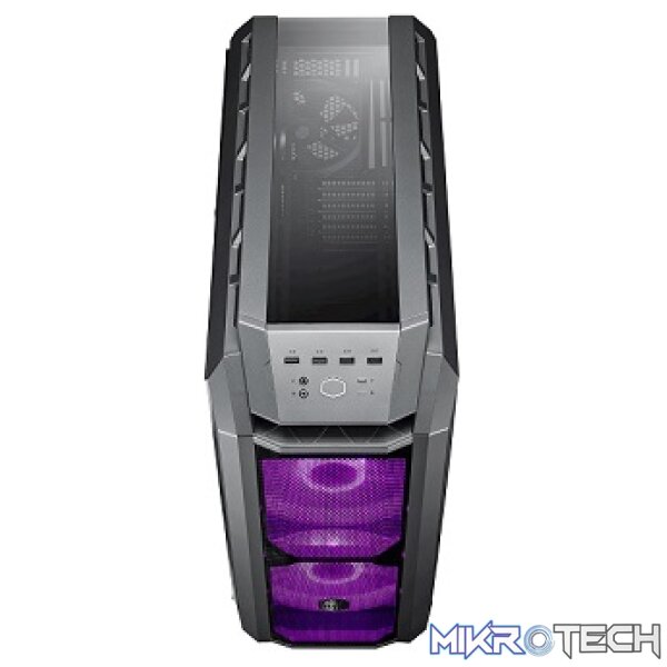 Cooler Master MasterCase H500P Mesh ATX Case With Tempered Glass Side Panel And Dual 200mm RGB Fans Pre-Installed - Black Colour - Image 4
