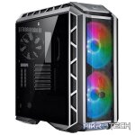 Cooler Master MasterCase H500P ATX Case With Mesh And Tempered Glass Side Panel And Dual 200mm ARGB Fans Pre-Installed - Black Colour
