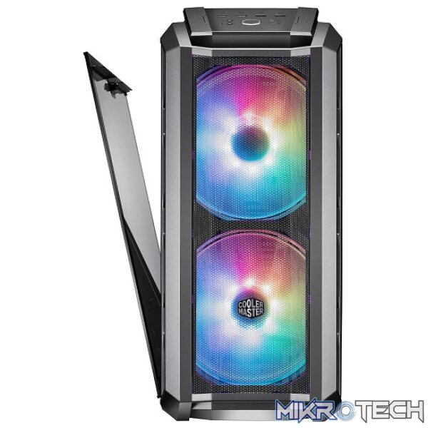 Cooler Master MasterCase H500P ATX Case With Mesh And Tempered Glass Side Panel And Dual 200mm ARGB Fans Pre-Installed - Black Colour - Image 4