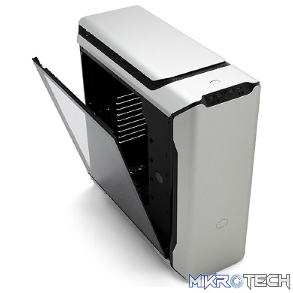 Cooler Master MasterCase SL600M ATX Case With Aluminum And Tempered Glass Side Panel And Dual 200mm PWM Fans - Black Colour - Image 3