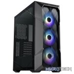 Cooler Master MasterBox TD500 Mesh V2 ATX Mid-Tower Chassis With Iconic Polygonal FineMesh Front Panel And 3X CF120MM ARGB Fans Pre-Installed - Black Colour