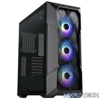 Cooler Master MasterBox TD500 Mesh V2 ATX Mid-Tower Chassis With Iconic Polygonal FineMesh Front Panel And 3X CF120MM ARGB Fans Pre-Installed - Black Colour