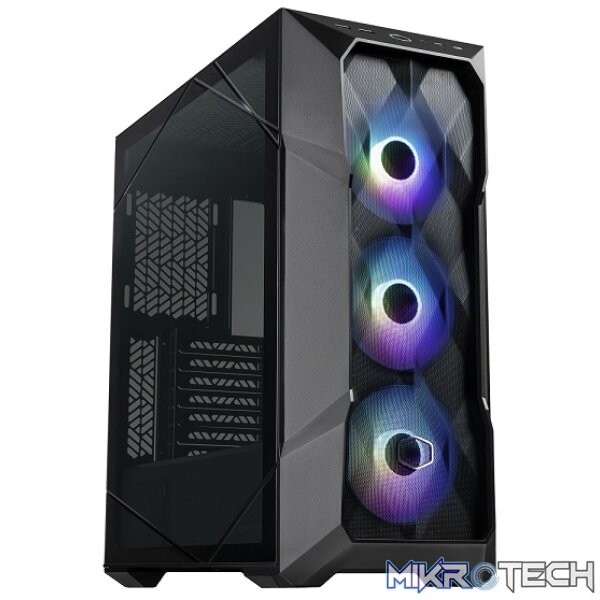 Product Cooler Master MasterBox TD500 Mesh V2 ATX Mid-Tower Chassis With Iconic Polygonal FineMesh Front Panel And 3X CF120MM ARGB Fans Pre-Installed - Black Colour - Image 1