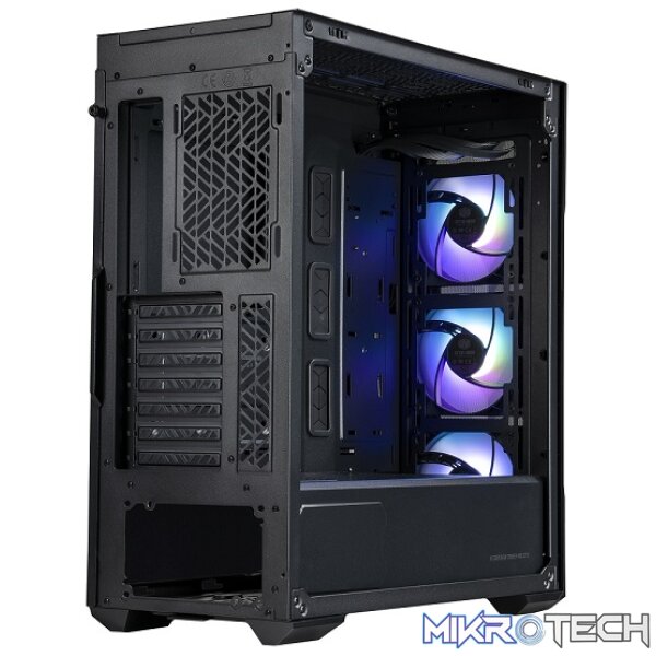 Cooler Master MasterBox TD500 Mesh V2 ATX Mid-Tower Chassis With Iconic Polygonal FineMesh Front Panel And 3X CF120MM ARGB Fans Pre-Installed - Black Colour - Image 2