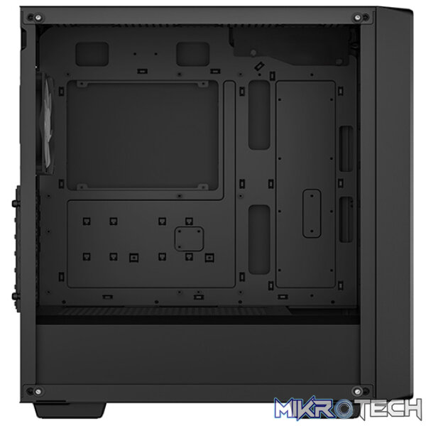 DeepCool CC560 ARGB V2 E-ATX Mid-Tower Case With Full-Sized Tempered Glass Window and 4X 120mm A-RGB Fans Pre-Installed - Black Colour - Image 2