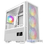 DeepCool CH560 Digital ATX Mesh Front Mid-Tower With Built-in Dual Status Digital LCD Display And 3X Front 140mm + 1X Rear 120mm ARGB Fans And Tempered Glass Side Panel - White Colour