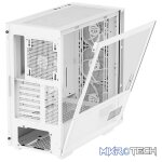 DeepCool CH560 Digital ATX Mesh Front Mid-Tower With Built-in Dual Status Digital LCD Display And 3X Front 140mm + 1X Rear 120mm ARGB Fans And Tempered Glass Side Panel - White Colour - Image 3