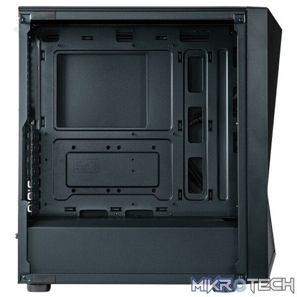 Cooler Master CMP520 ATX Tower Case With Mesh Geode Front Panel, 1X USB-A V3.2 Gen1, 3X 120MM Pre-Installed CF120 ARGB Fan And Tempered Glass Side Panel - Black Colour - Image 3