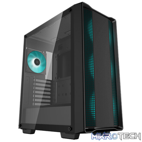 Product DeepCool CC560BK-V2 ATX Mid-Tower Case With 4X Pre-Installed 120mm LED Fans And Full-Sized Tempered Glass Side-Panel And Well-Ventilated Front Panel Design - Black Colour - Image 1