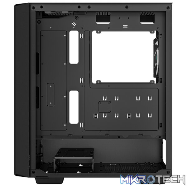 DeepCool CC560BK-V2 ATX Mid-Tower Case With 4X Pre-Installed 120mm LED Fans And Full-Sized Tempered Glass Side-Panel And Well-Ventilated Front Panel Design - Black Colour - Image 2